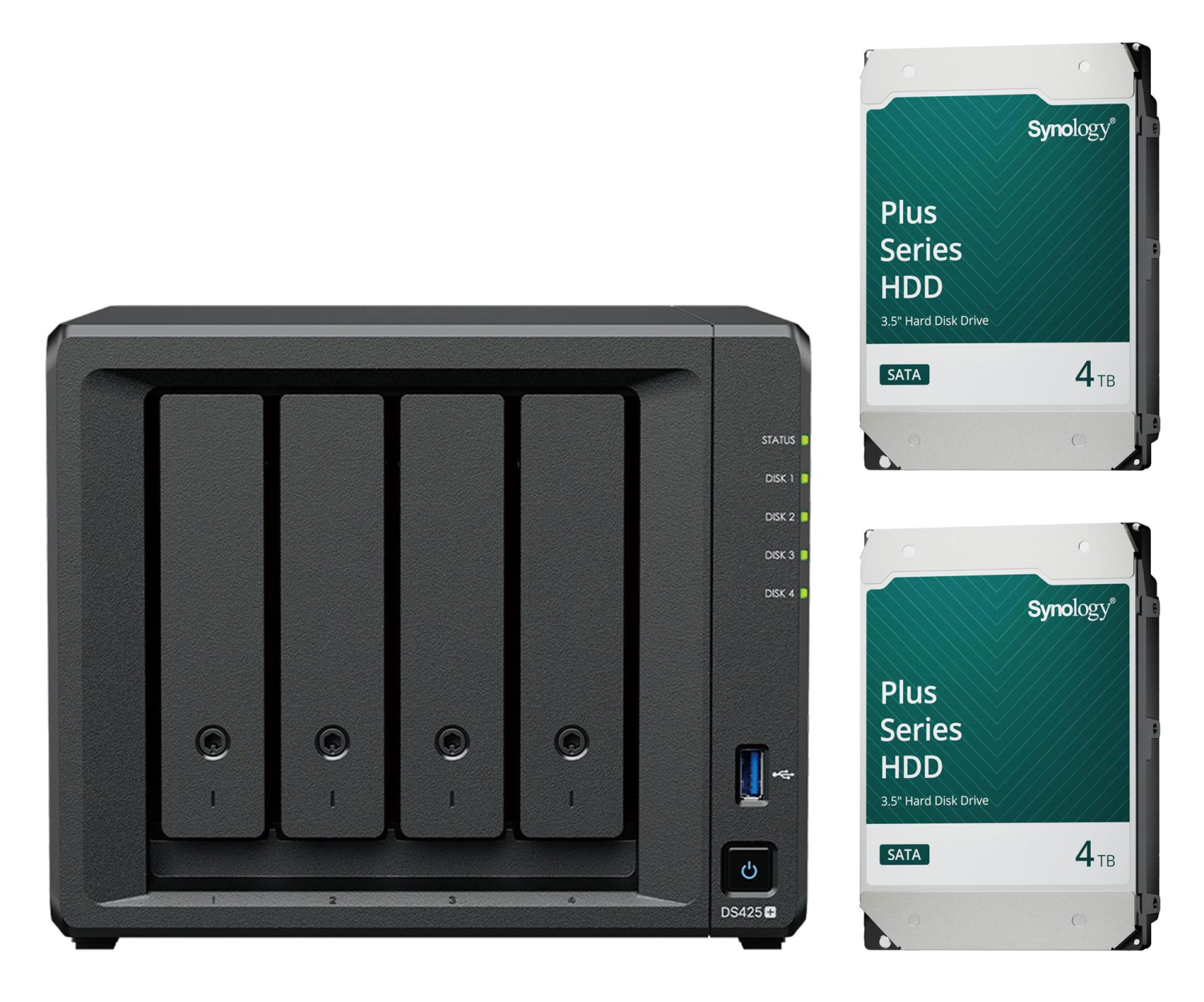 Synology DS425+ (2x 4TB HDD HAT3300-4T)