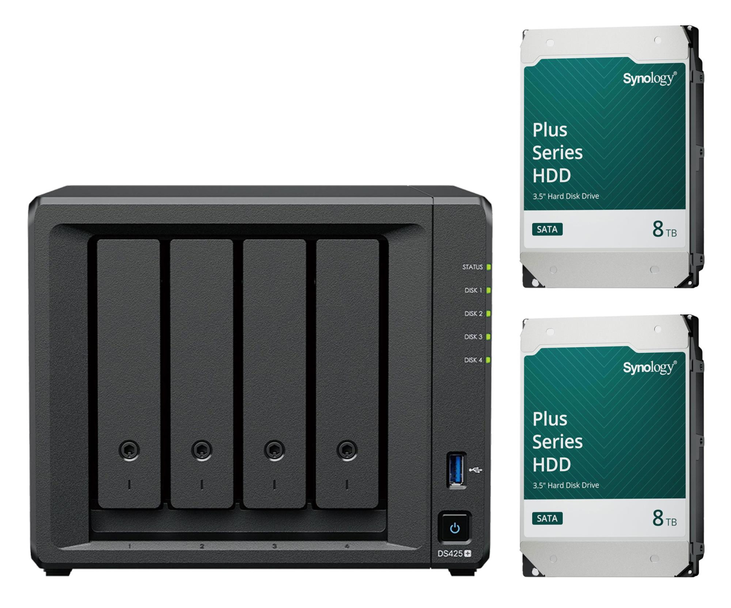 Synology DS425+ (2x 8TB HDD HAT3320-8T)