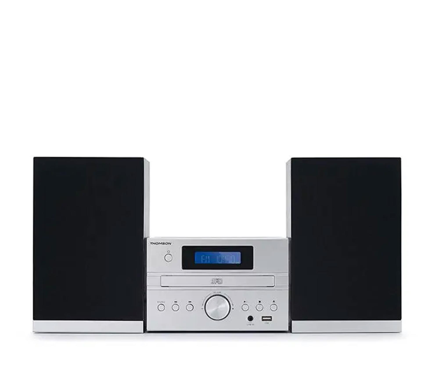 Thomson Mini Bluetooth Bass Boost CD Radio FM 50W Srebrna