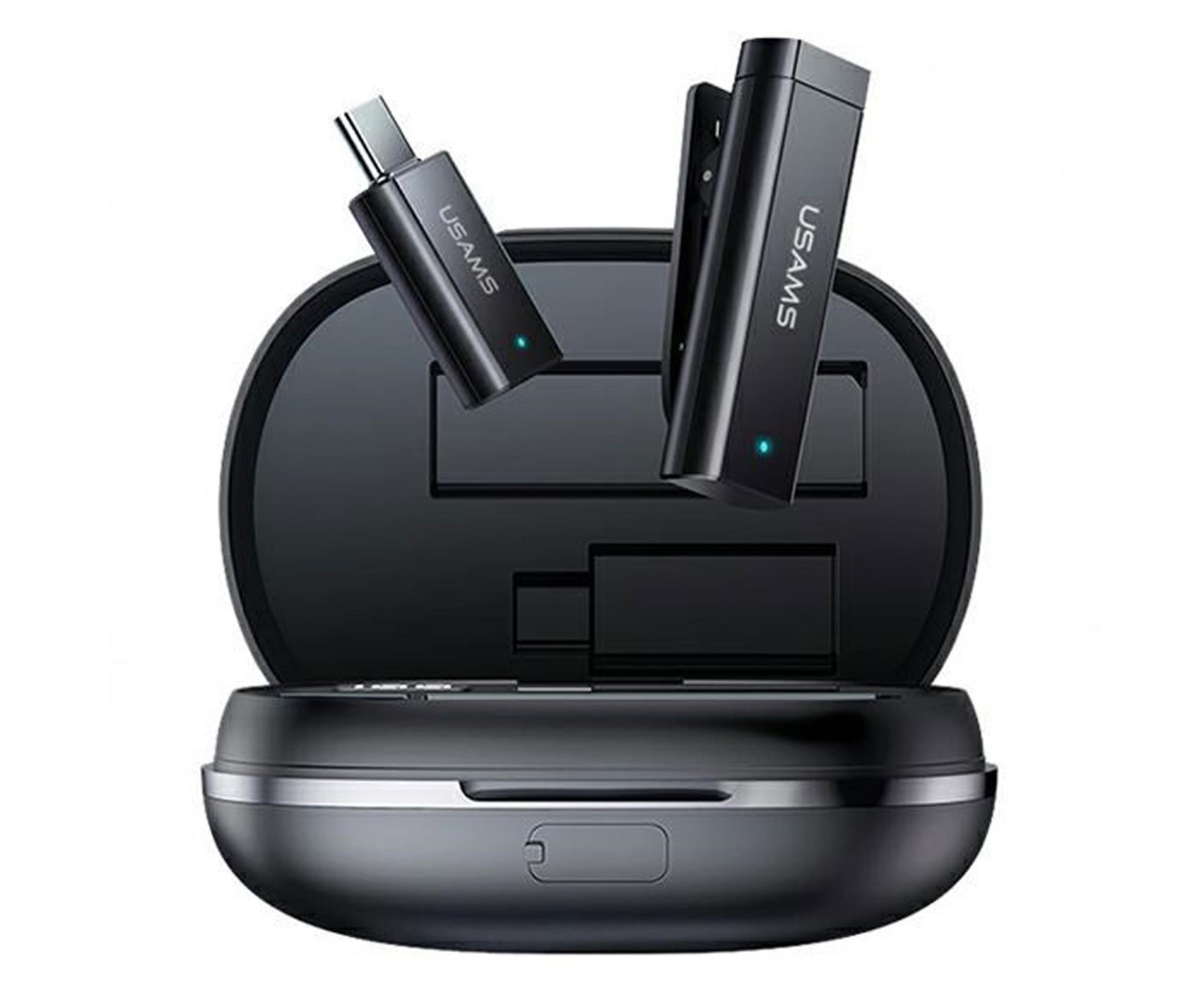 USAMS Bezprzewodowy mikrofon krawatowy ENC 2.4G USB-C