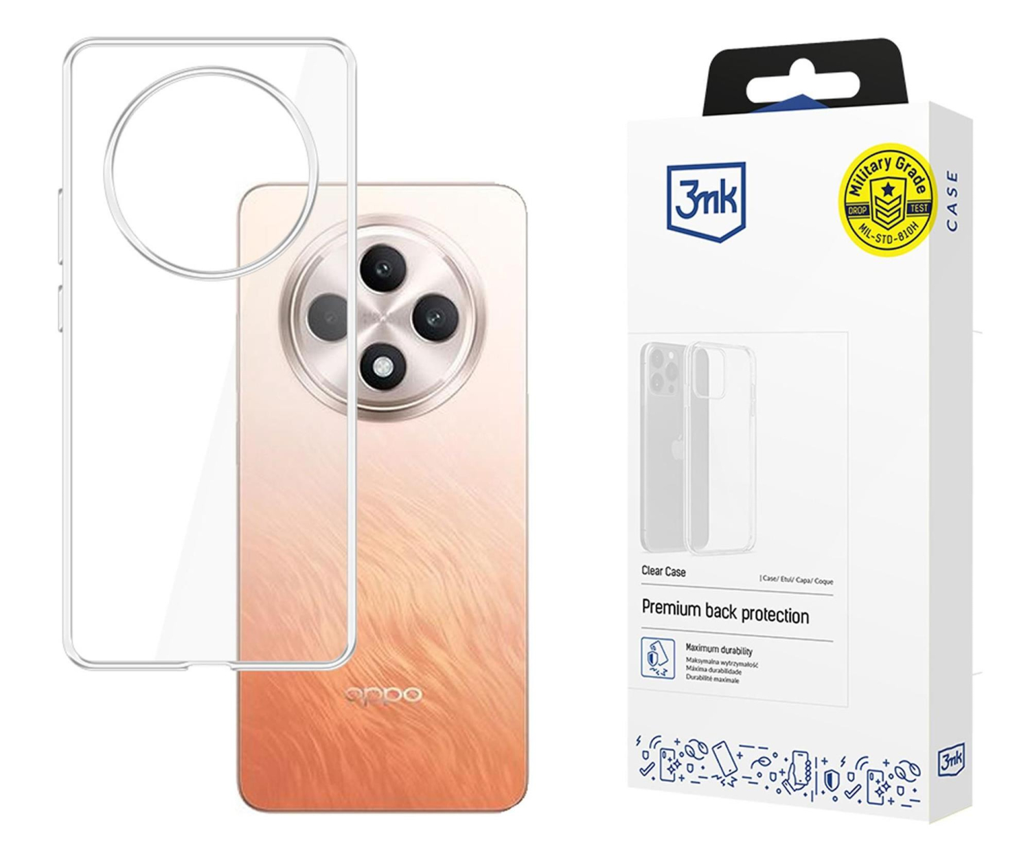 3mk Clear Case do OPPO Reno 12 F/Fs