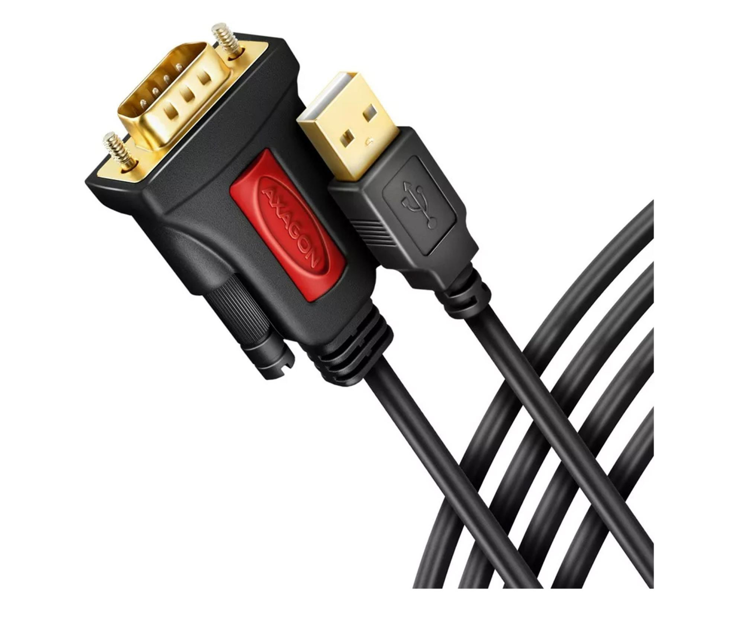 Axagon ADS-1PSN, USB-A 2.0 - serial RS-232 DB9-M / kabel 1.5m