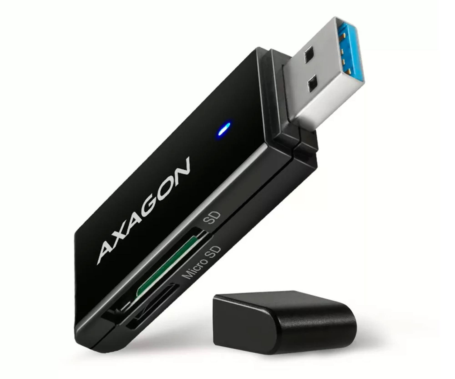 AXAGON CRE-S2N Czytnik zewnętrzny kart USB-A 3. 2 GEN 1, 2-gniazda lun SD/microSD, UHS-I