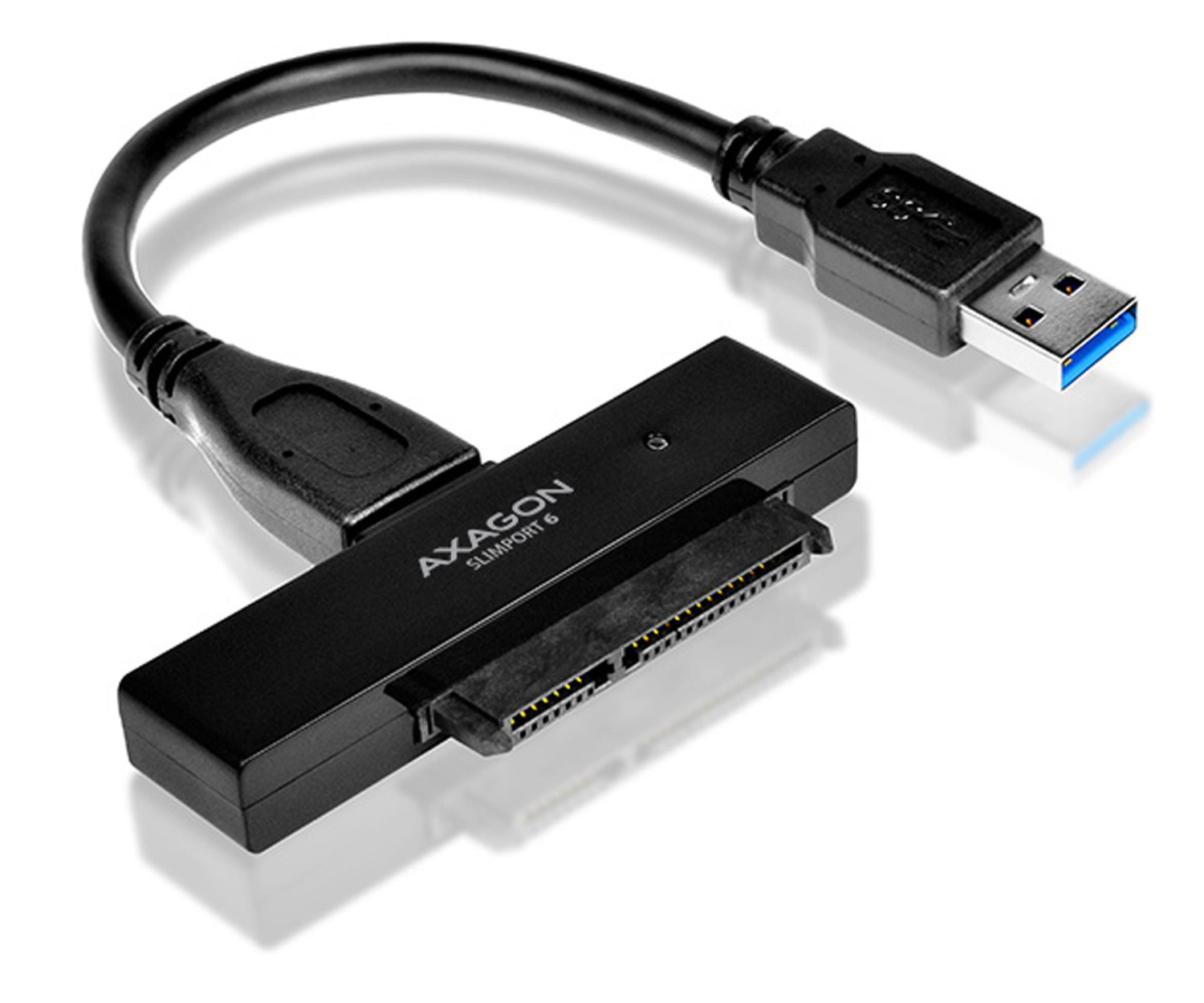 AXAGON ADSA-1S6 Adapter USB 3.0 - SATA 6G do szybkiego przyłączenia 2.5" SSD/HDD, z pudełkiem