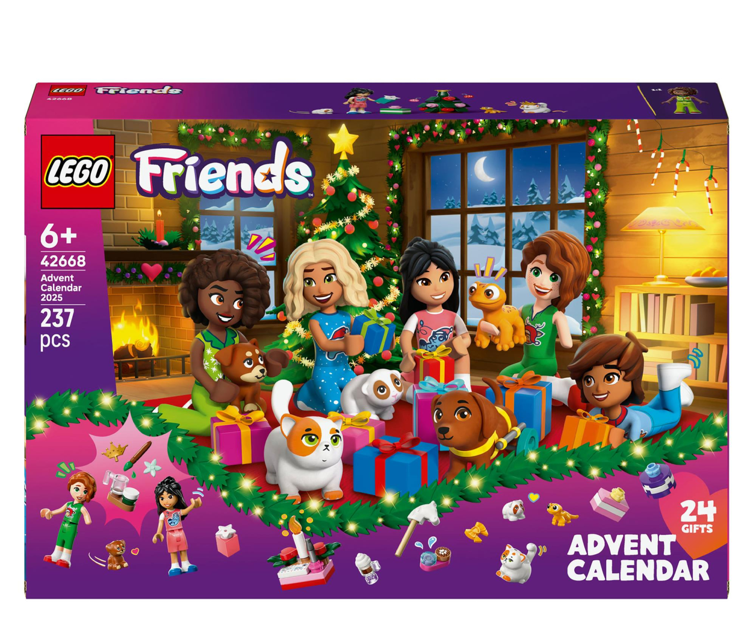 Klocki LEGO Friends Kalendarz adwentowy na 2025 rok (42668) Wielokolorowy