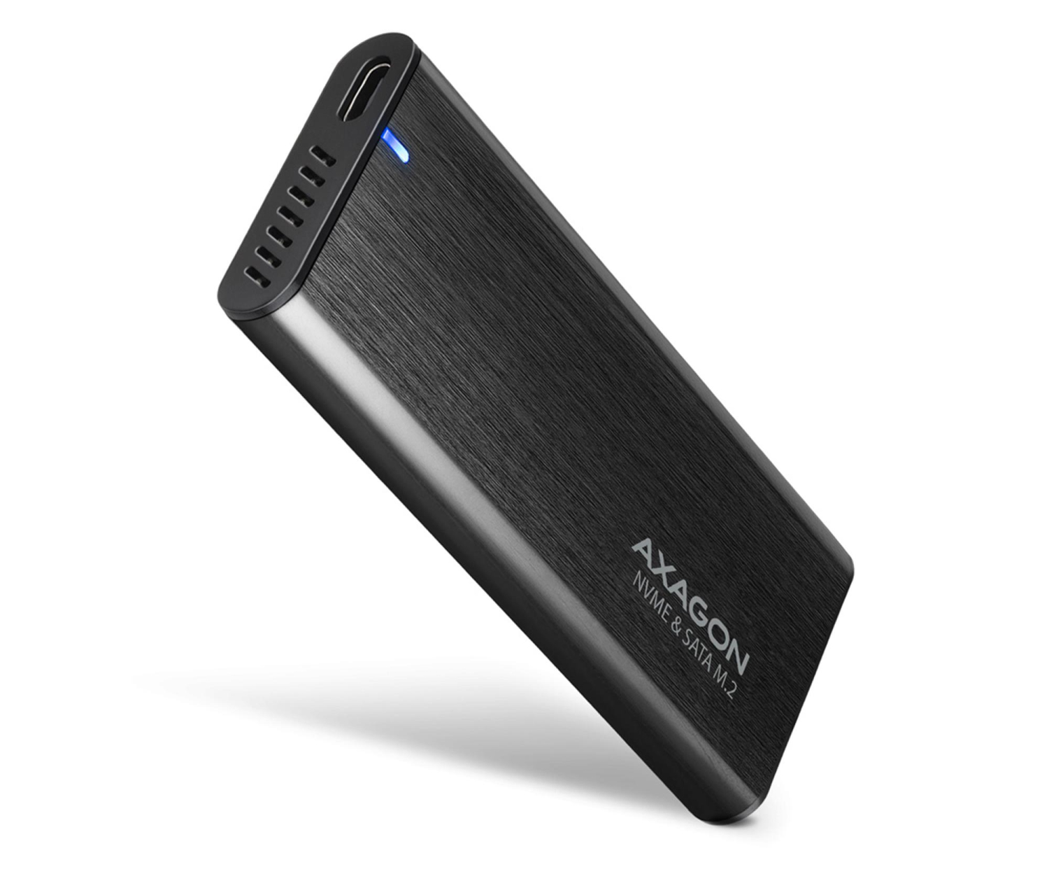 Axagon EEM2-SB2, USB-C 10Gbps - M.2 NVMe & SATA SSD RAW box