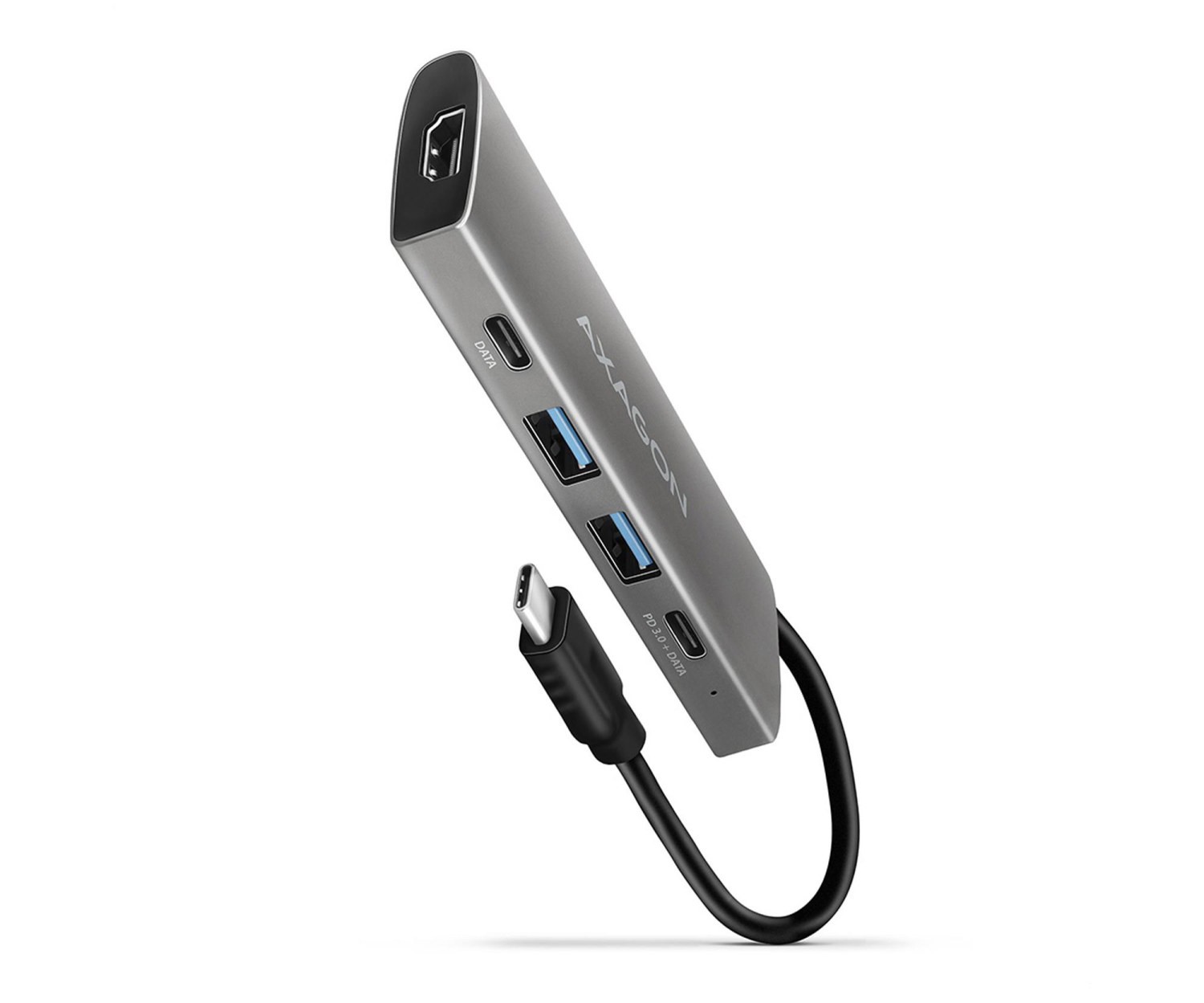 AXAGON HMC-5G2 Wieloportowy hub USB 5in1, 10Gbps, 2x USB-A + 2x USB-C + HDMI 4K/60Hz, PD 100W, 13cm USB-C kabel