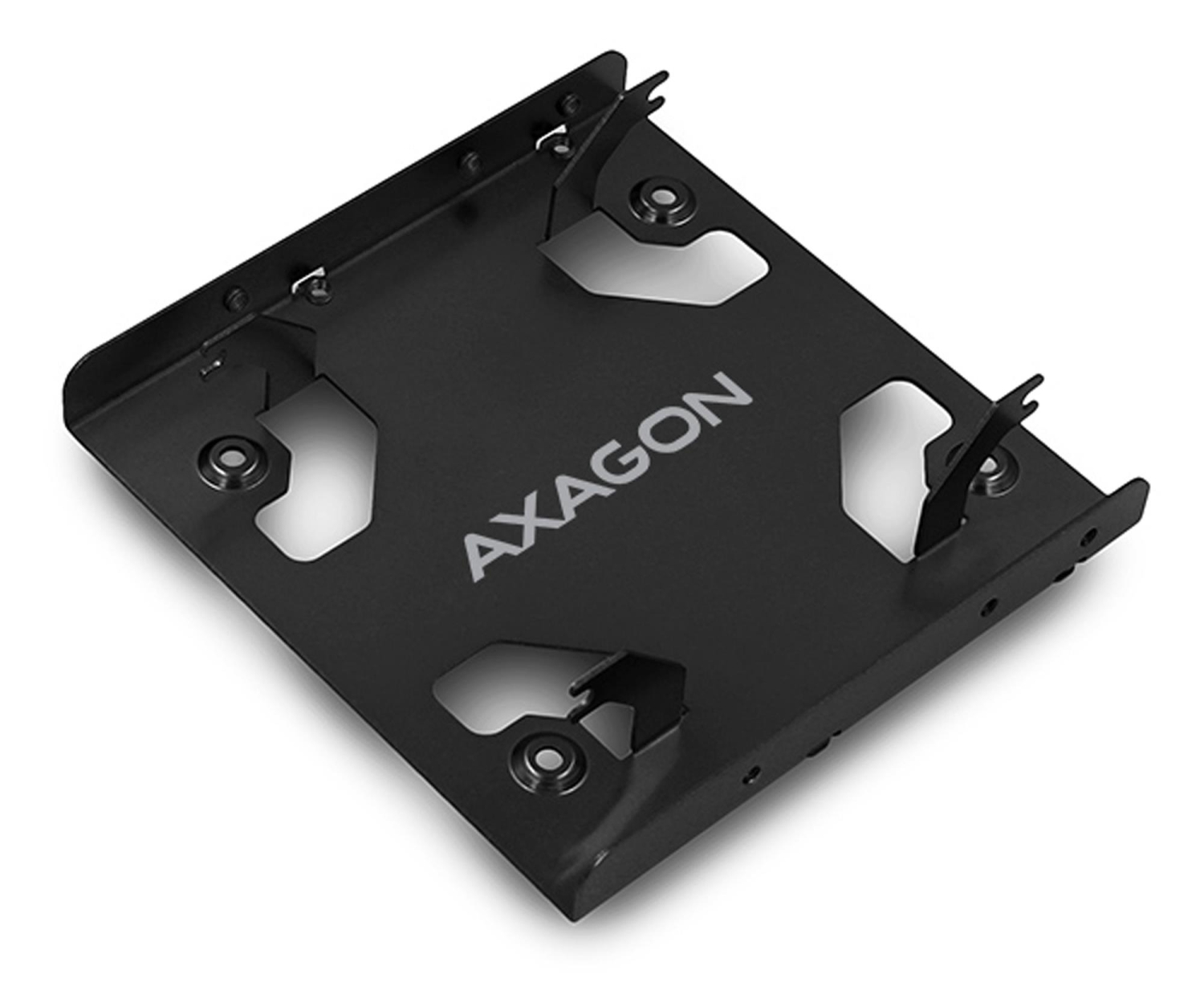AXAGON RHD-225 Ramka montażowa do zatoki 3,5" na 2x dysk 2,5" HDD/SSD, stalowa, śruby w zestawie, czarna