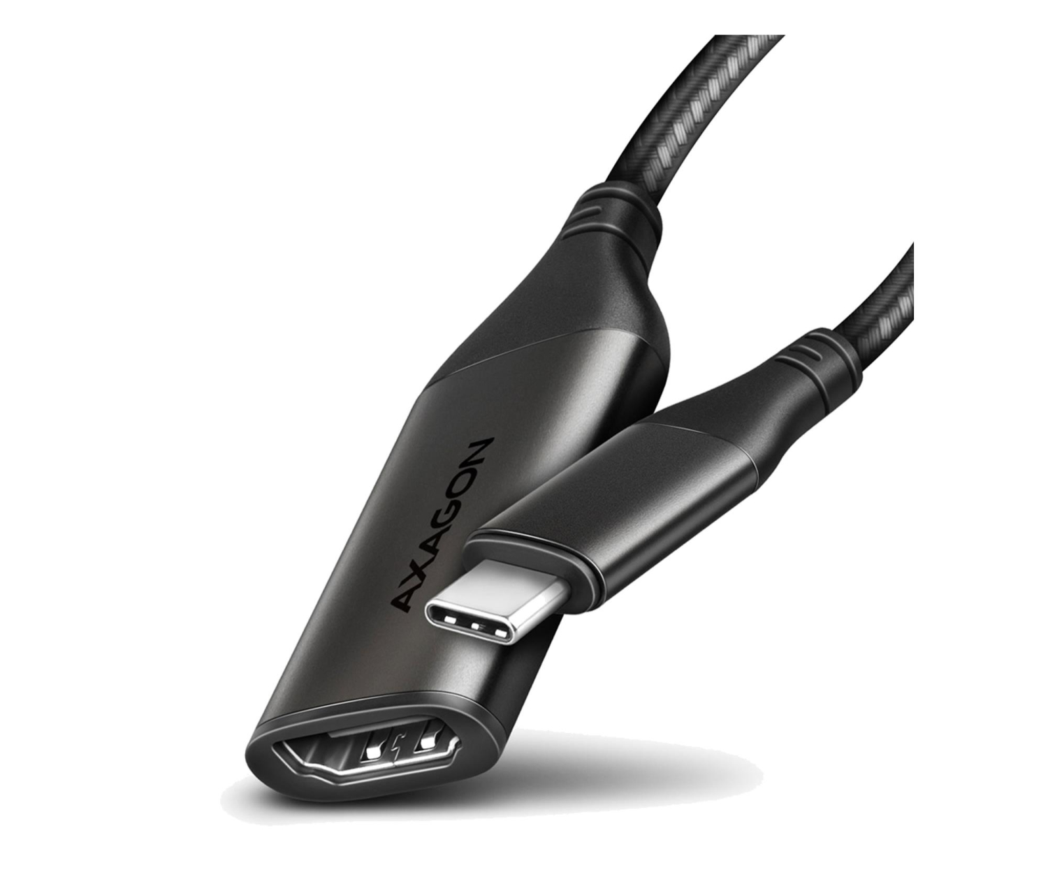 AXAGON RVC-HI2M Adapter aktywny USB-C -> HDMI 2.0 4K/60Hz Aluminum, 25cm kabel