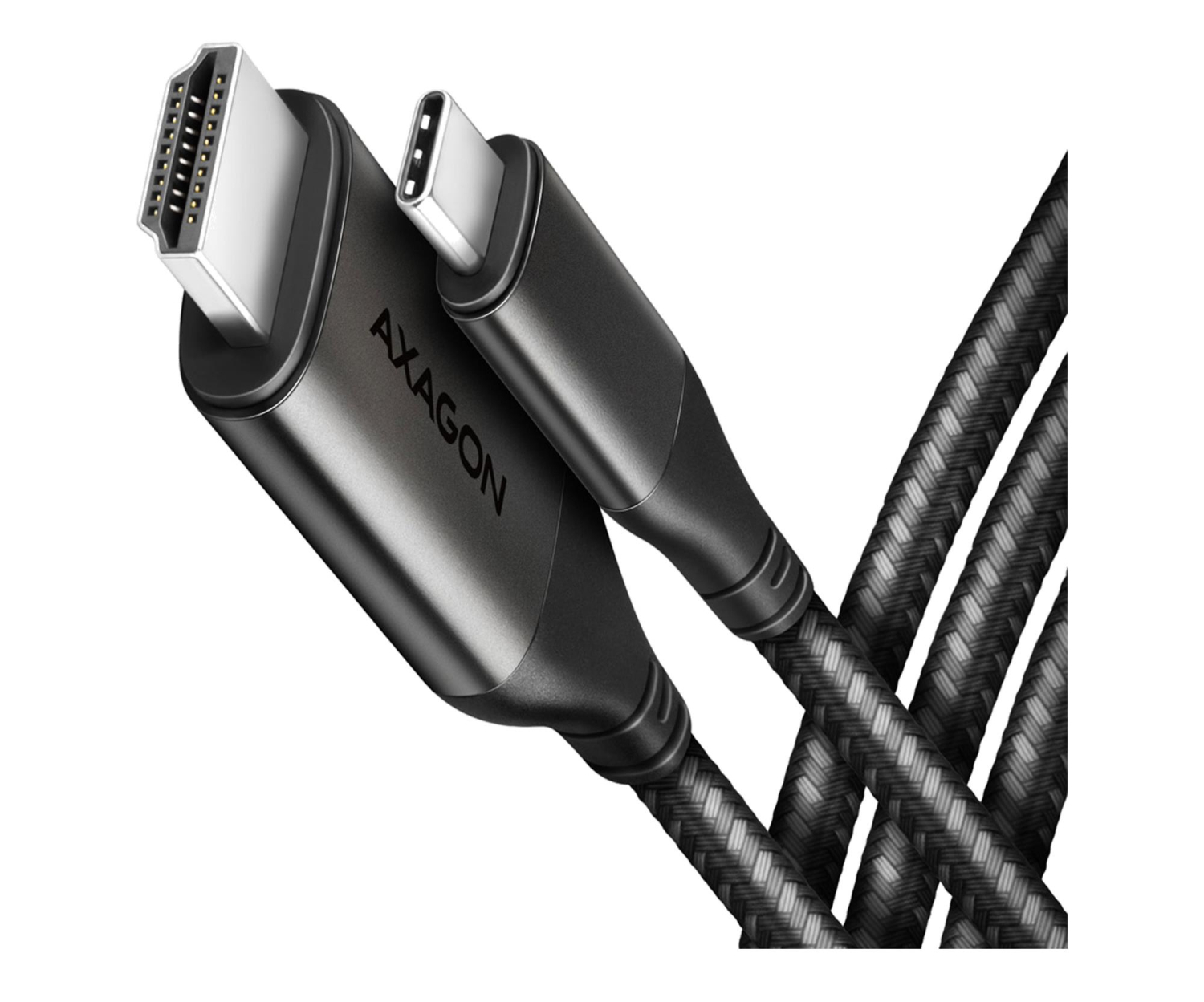 AXAGON RVC-HI2MC Adapter aktywny USB-C -> HDMI 2.0 4K/60Hz Aluminum, 1.8m kabel