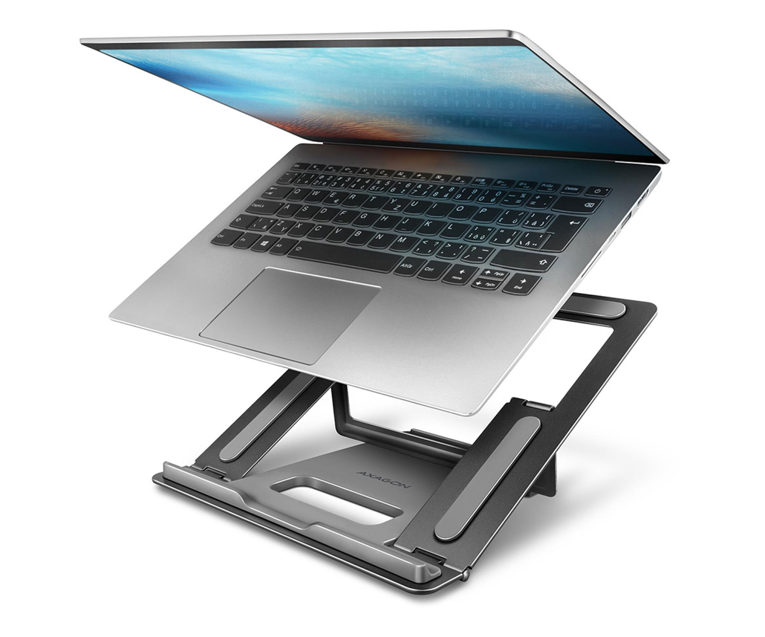 AXAGON STND-L Podstawka do laptopów aluminiowa 10-17,3", 4 regulowane kąty nachylenia