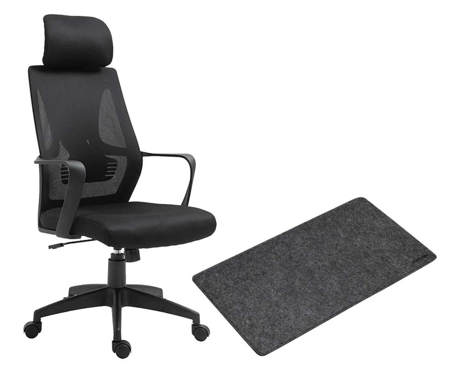 Silver Monkey Fotel biurowy SMO-650 + DESK MAT L Czarna