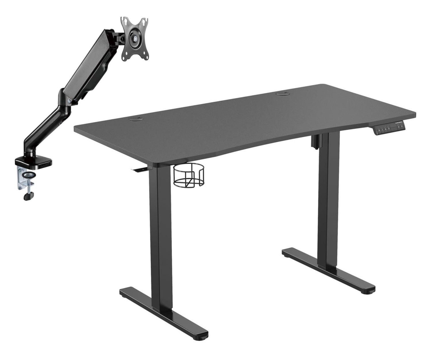 Silver Monkey Biurko elektryczne ED-120 black + UM-600 (sprężyna gazowa)