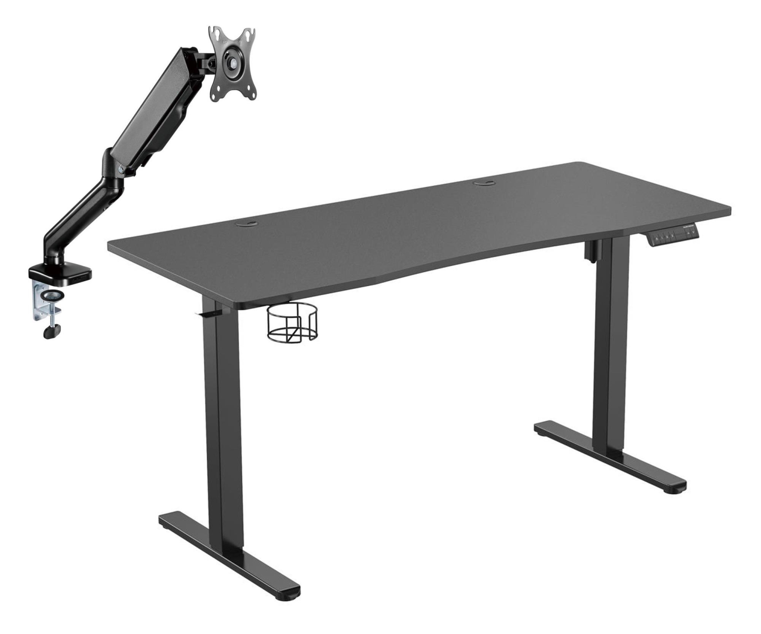 Silver Monkey Biurko elektryczne ED-140 black + UM-600 (sprężyna gazowa)