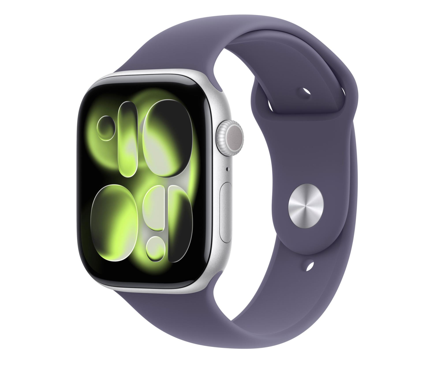 Apple Watch 11 42/Srebrne Aluminum/Fioletowy Pasek M/L 5G