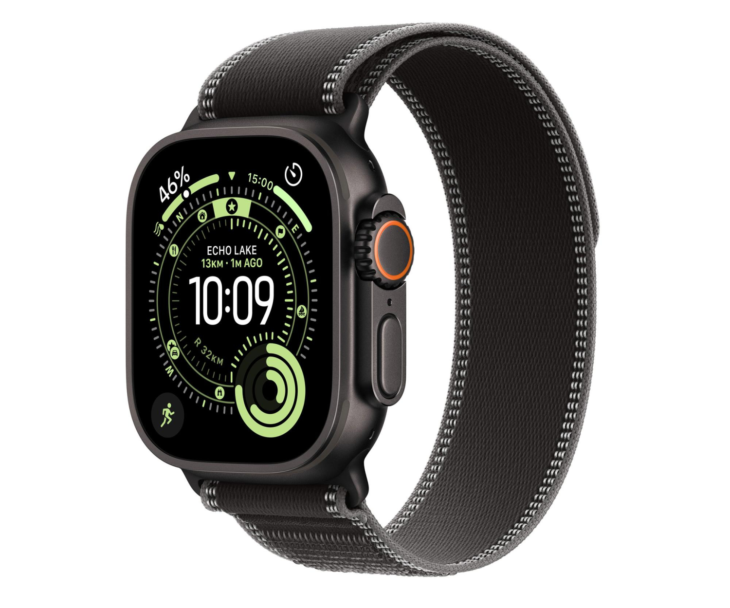 Apple Watch Ultra 3 Czarny Tytan/Czarna Opaska Trail M/L 5G