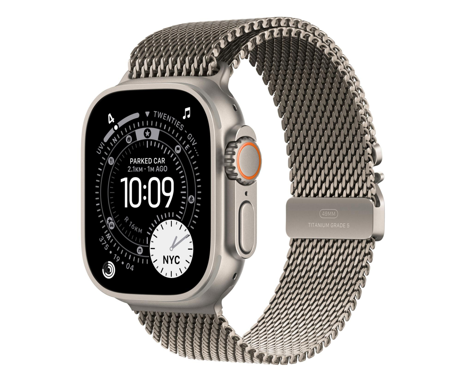 Apple Watch Ultra 3 Naturalny Tytan/Tytanowa bransoleta L 5G