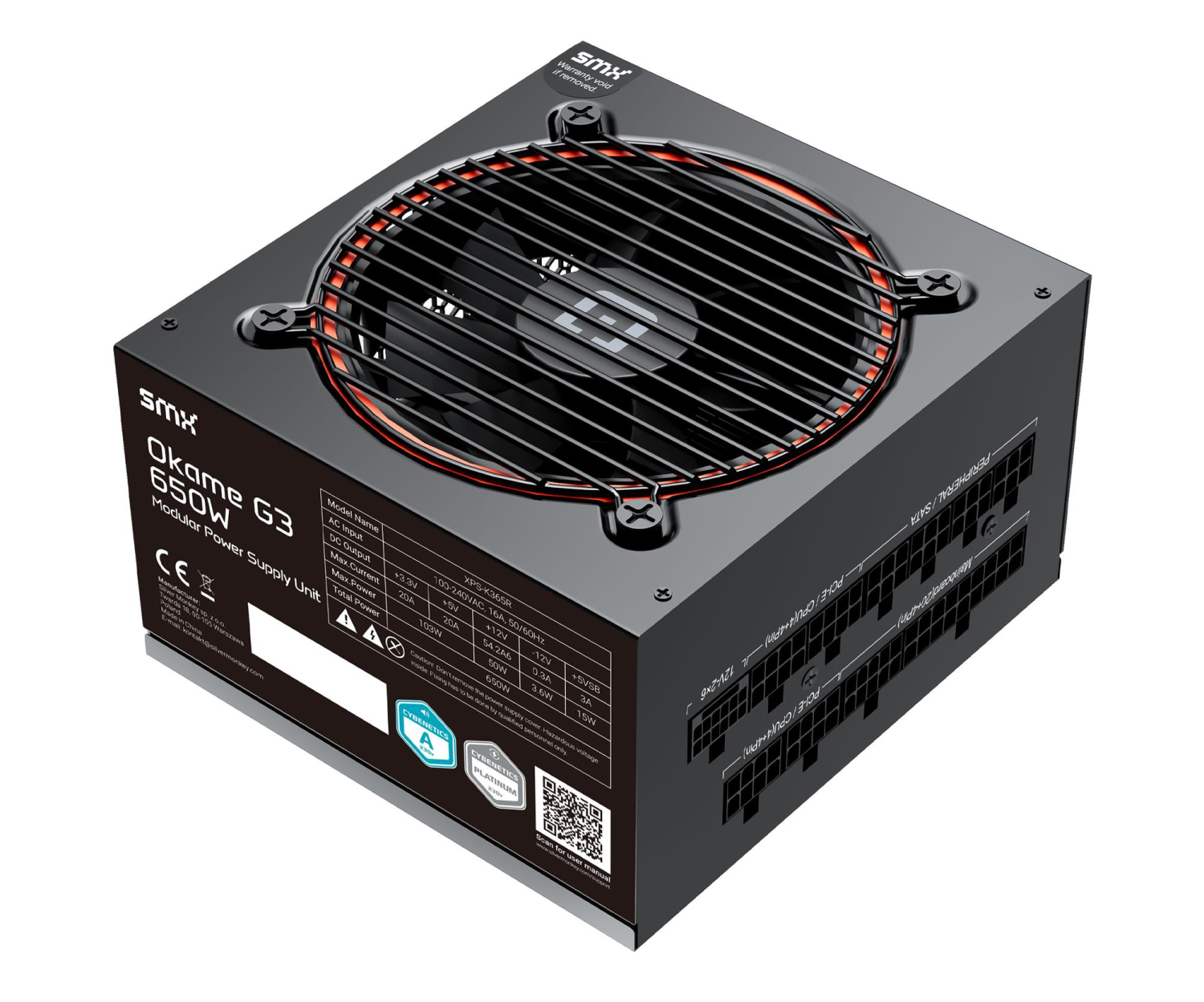 SMX Okame G3 650W ATX 3.1 80 Plus Gold