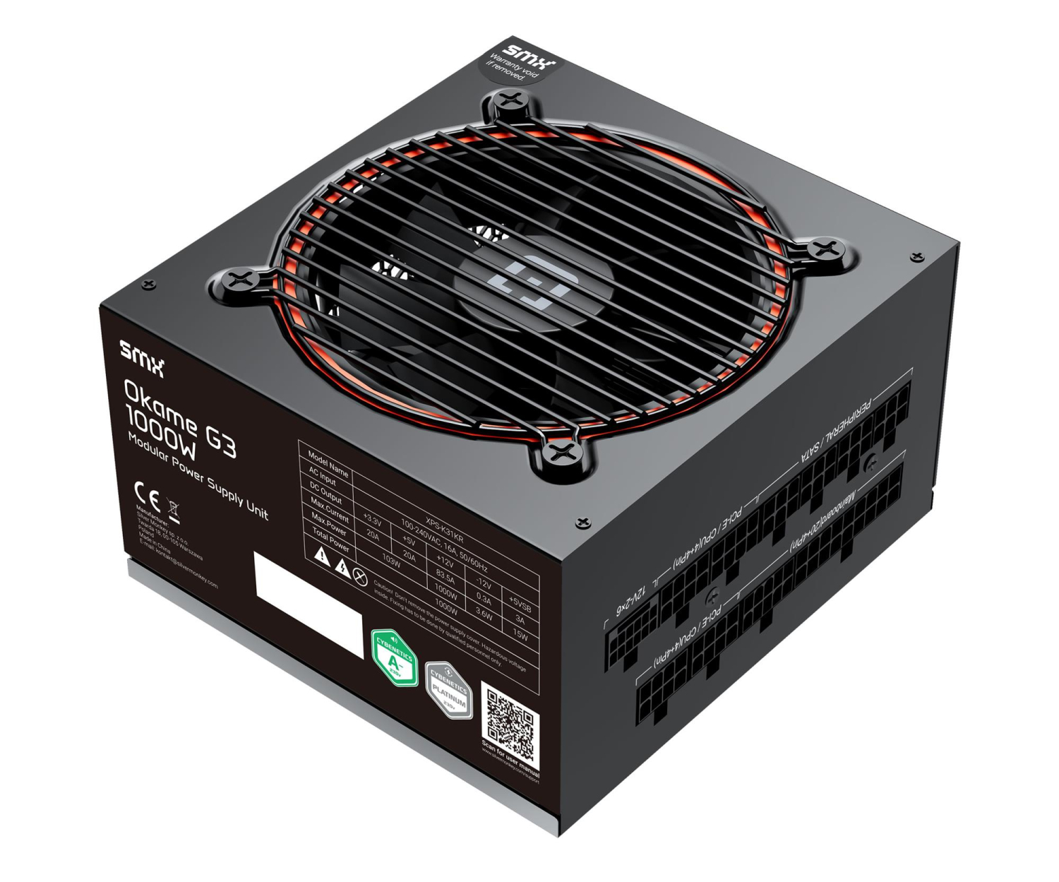 SMX Okame G3 1000W ATX 3.1 80 Plus Platinum