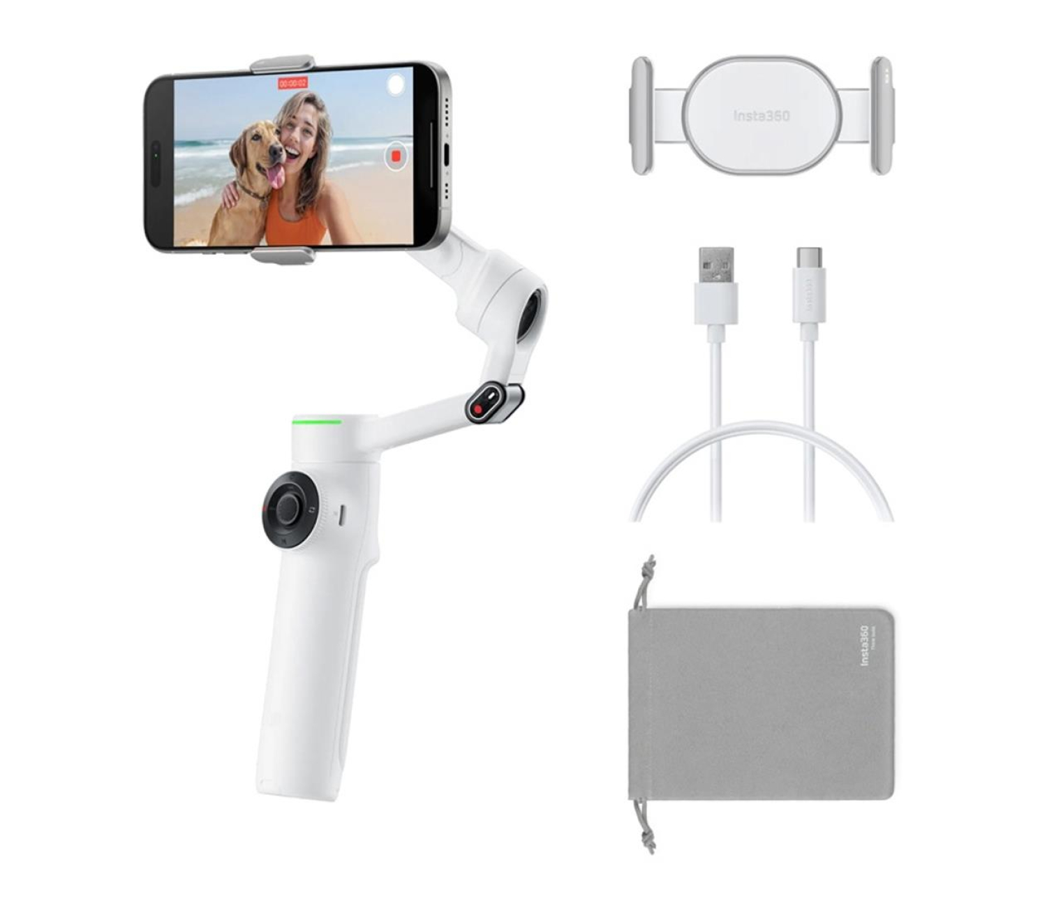 Insta360 Flow 2 Pro AI Tracker Bundle (biały)