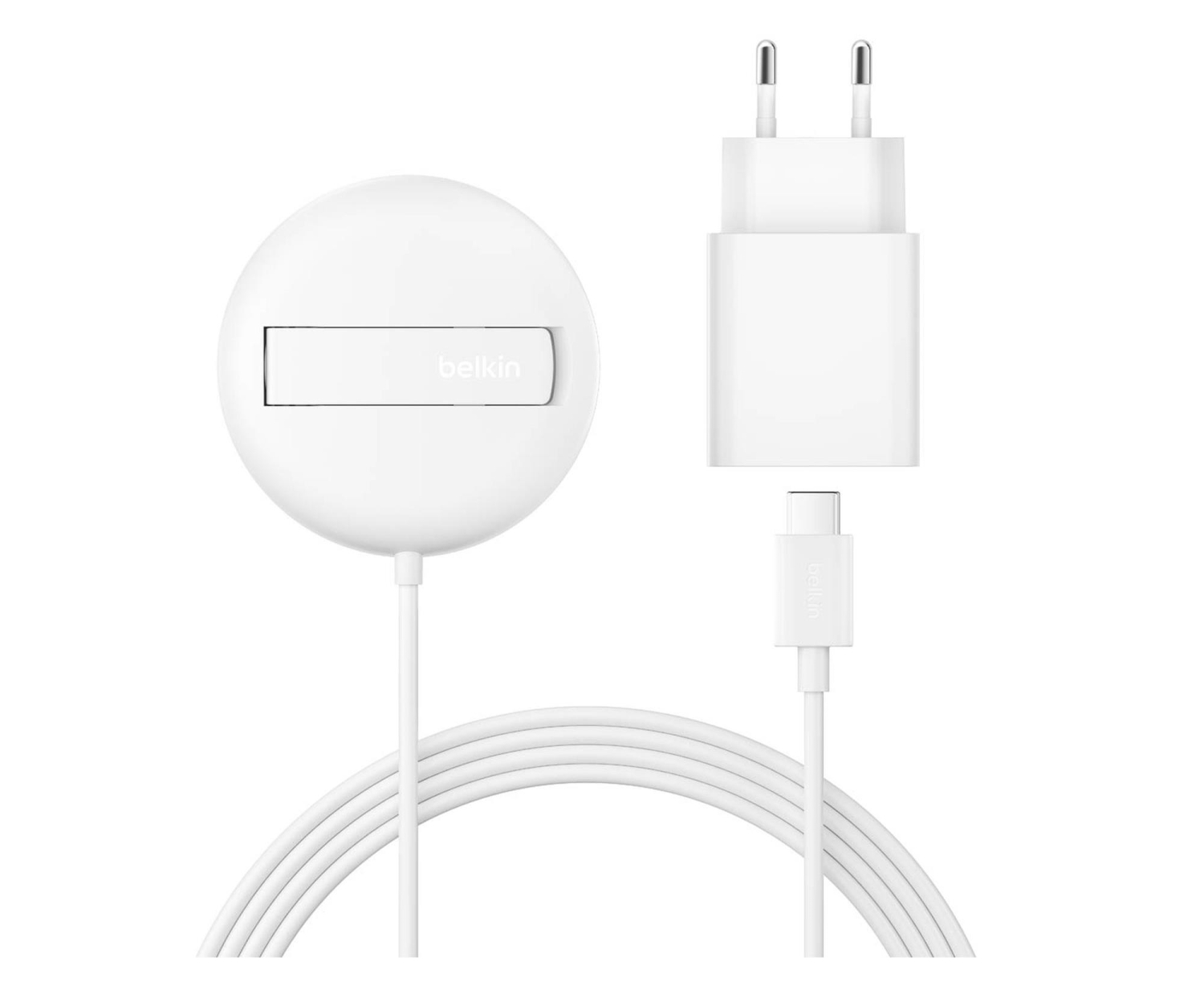 Belkin Ładowarka magnetyczna, Qi2 15W, rozkładana, zasilacz 20W, bi