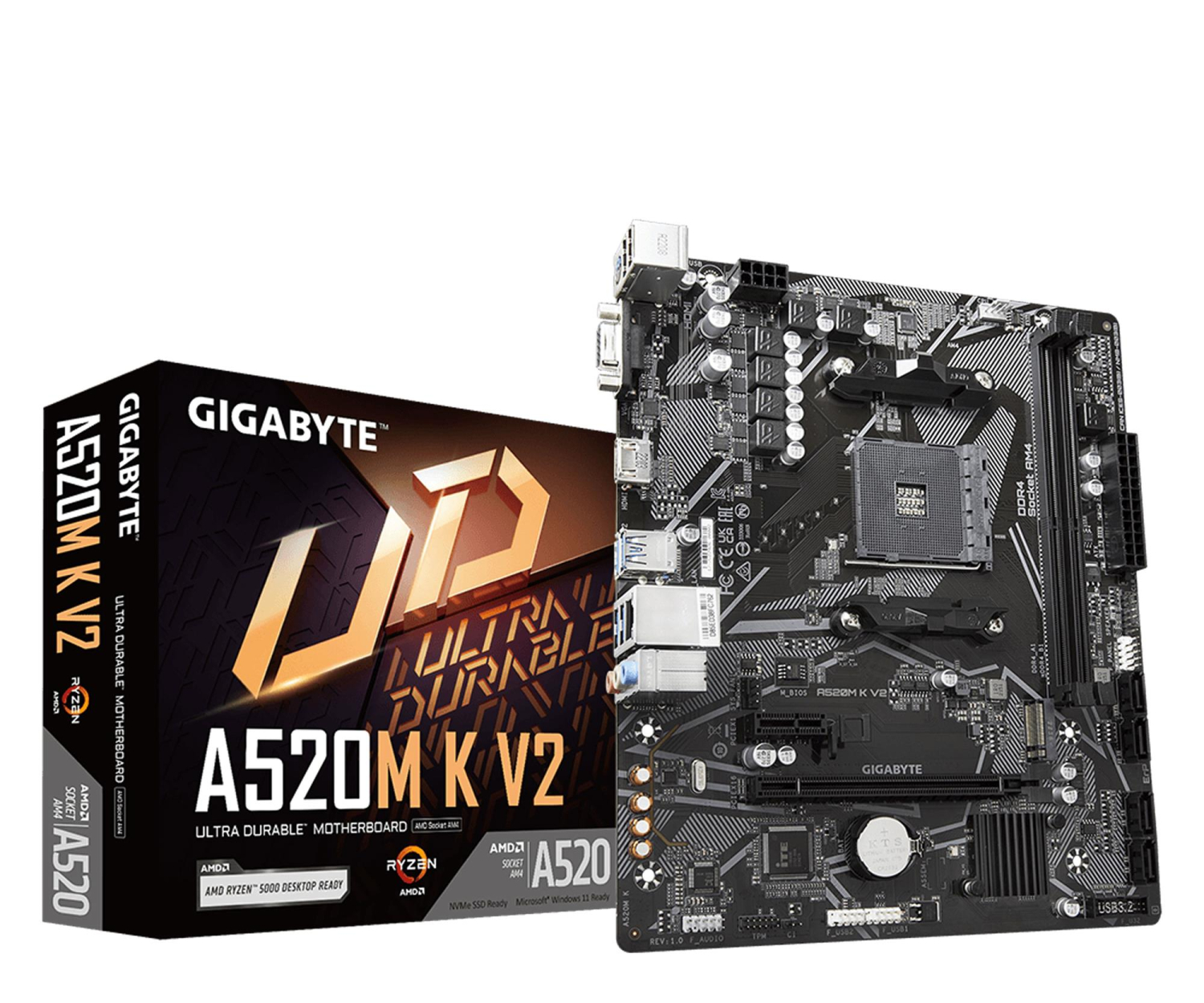 Gigabyte Płyta główna A520M K V2 AM4 4DDR4 HDMI/DSUB mATX