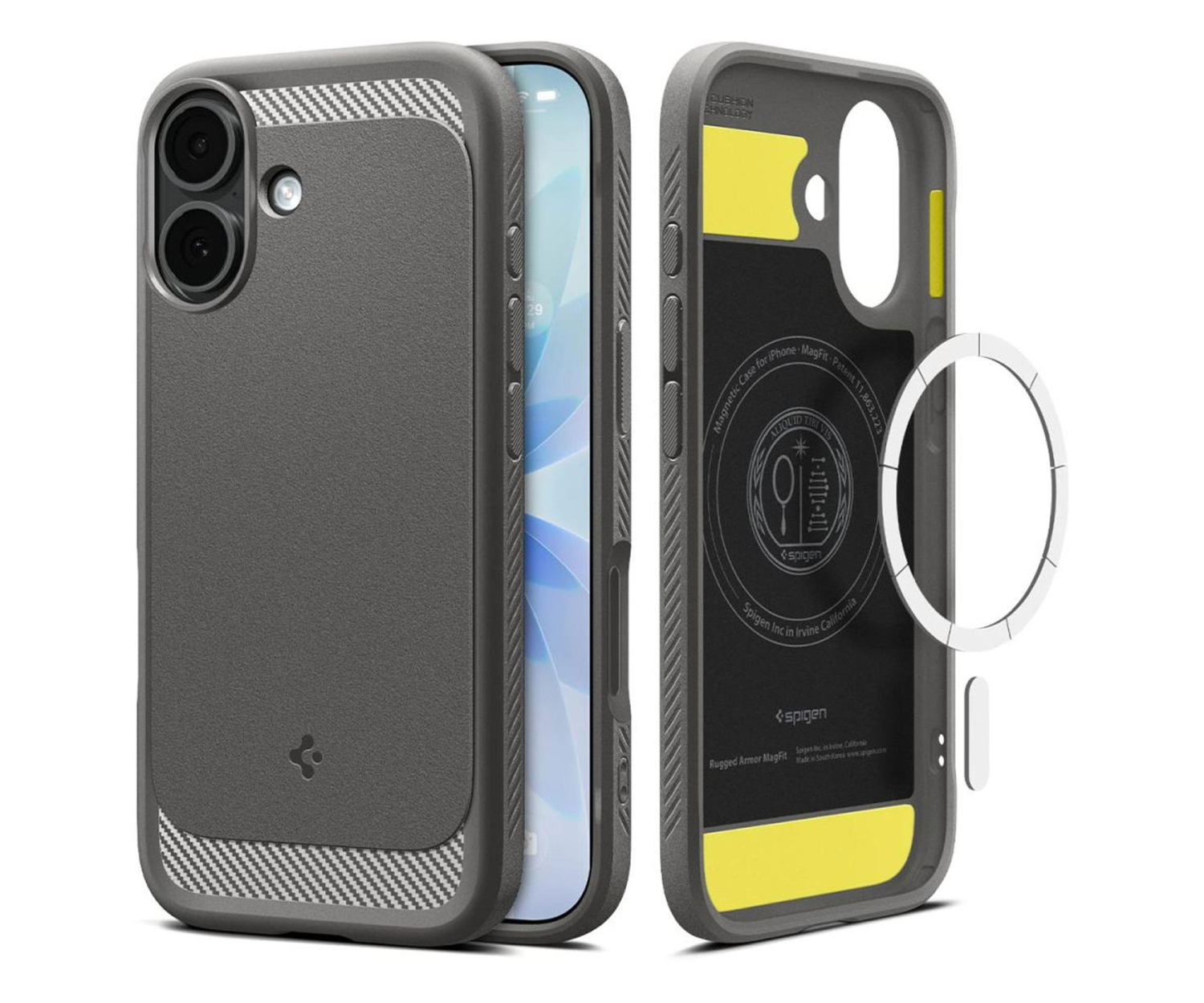 Spigen Rugged Armor Mag Magsafe do Iphone 17 Grey