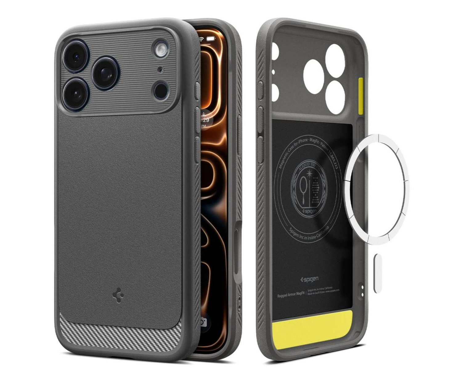 Spigen Rugged Armor Mag Magsafe do Iphone 17 Pro Grey