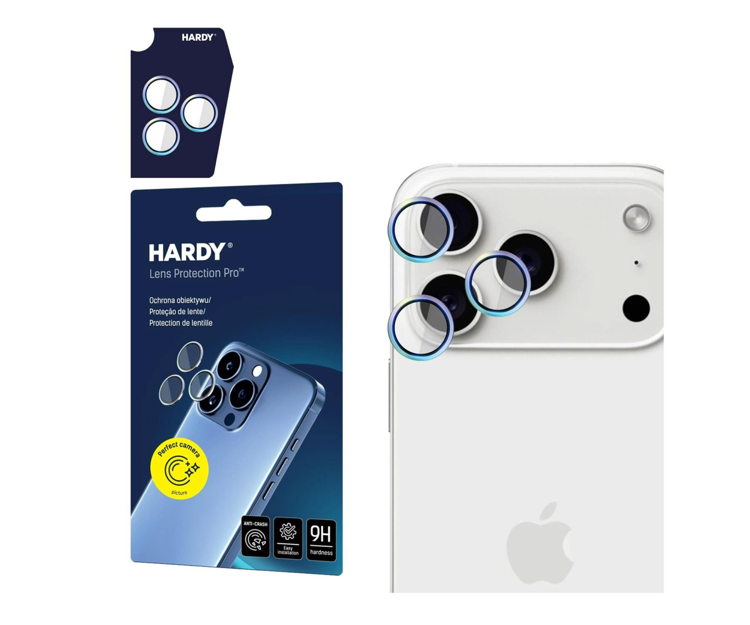 3mk HARDY Lens Protection Pro Rainbow do iPhone 17 Pro/17 Pro Ma