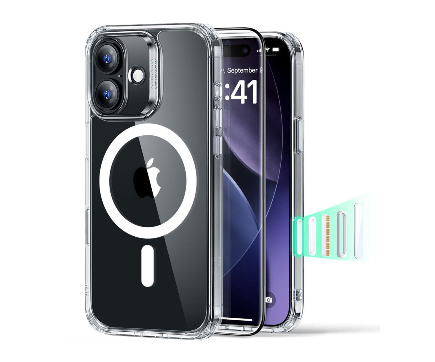 ESR Classic Hybrid Magsafe & Tempered Glass do Iphone 17 Clear