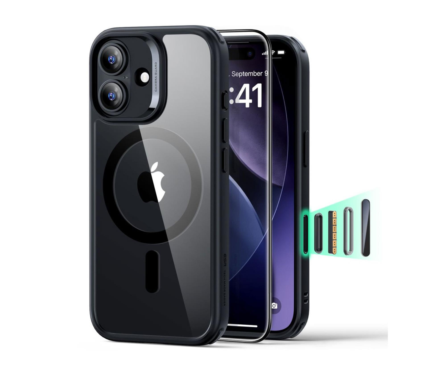 ESR Classic Hybrid Magsafe & Tempered Glass do Iphone 17