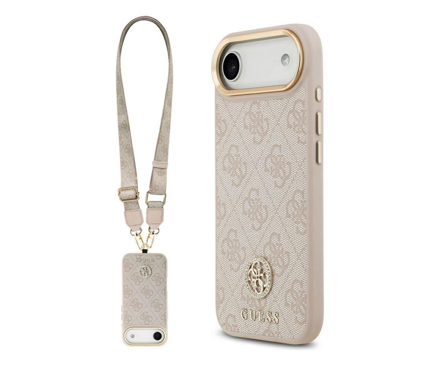 Guess 4G Strass Logo & Big Strap Metal Buttons MagSafe iPhone Air