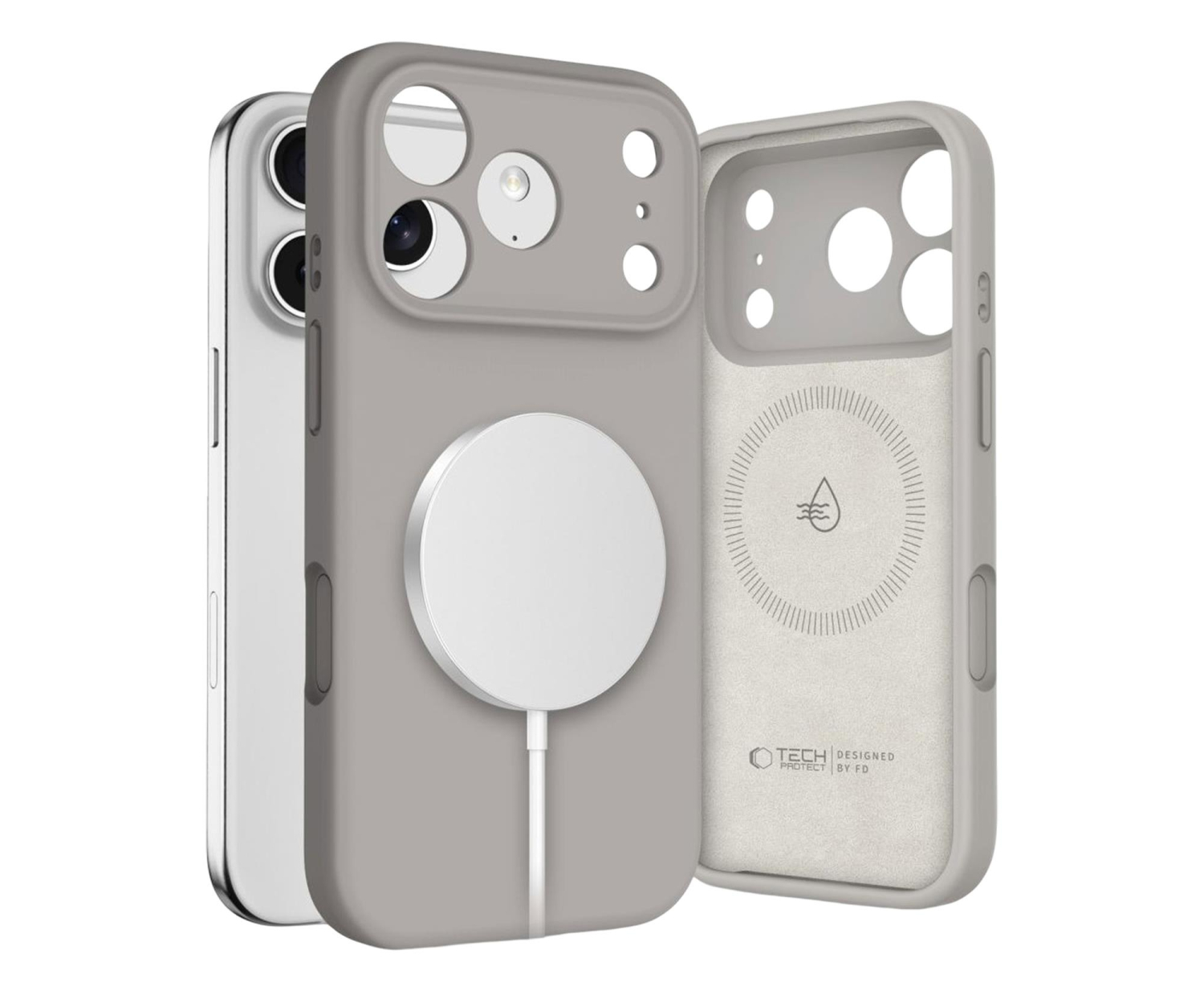 Tech-Protect Silicone Magsafe do Iphone 17 Pro Max Stone Grey