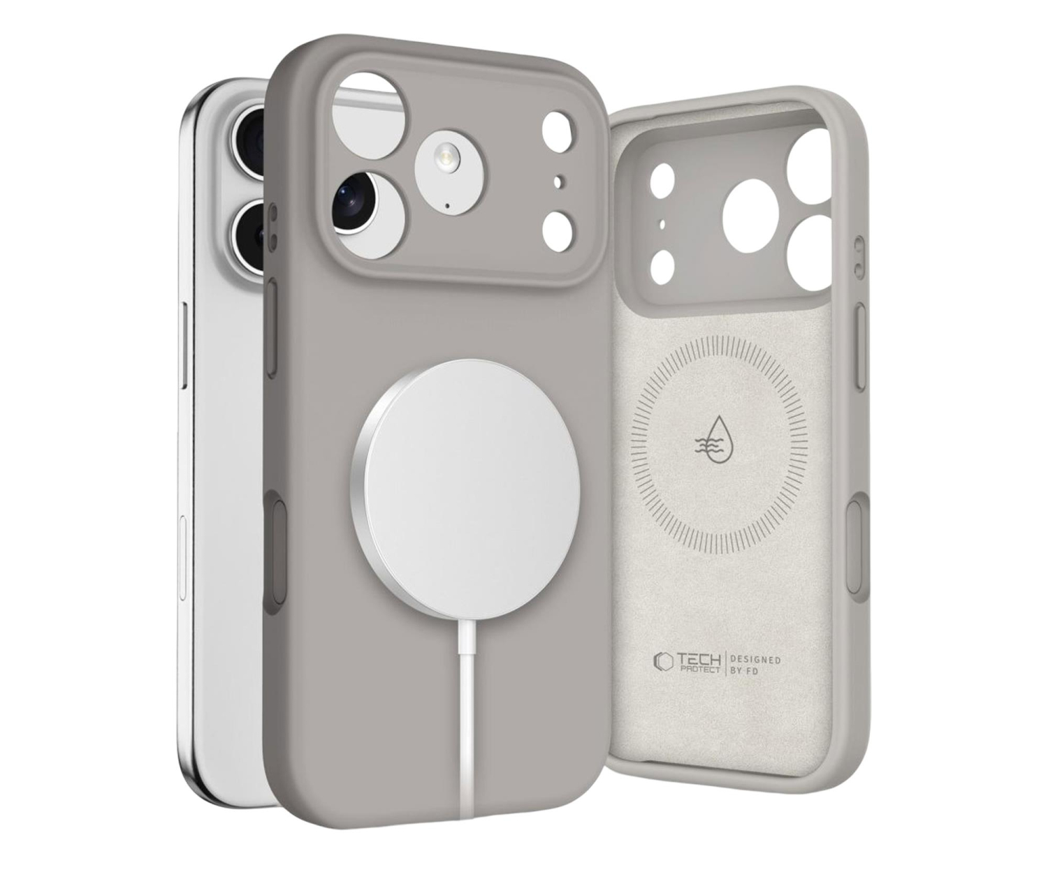 Tech-Protect Silicone Magsafe do Iphone 17 Pro Stone Grey