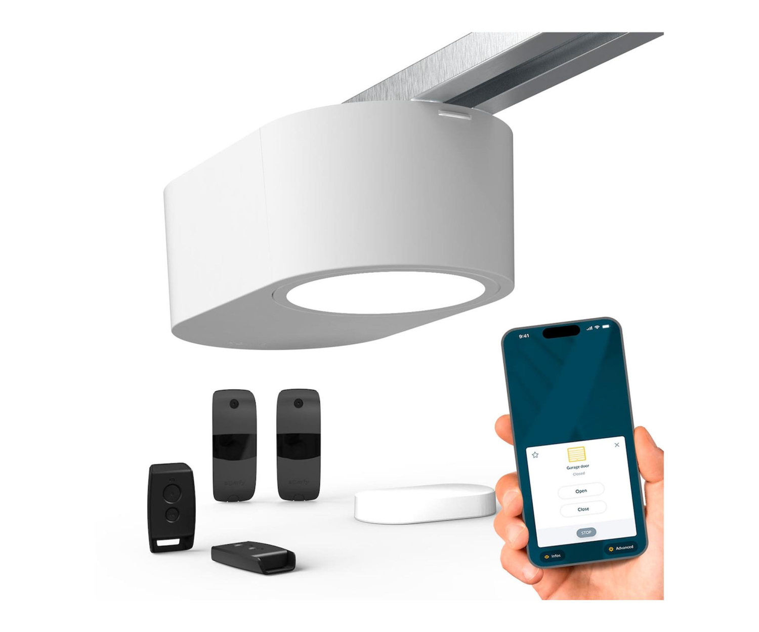 Somfy Napęd do bramy garażowej Serenia 700 io Connect z fotokomórk