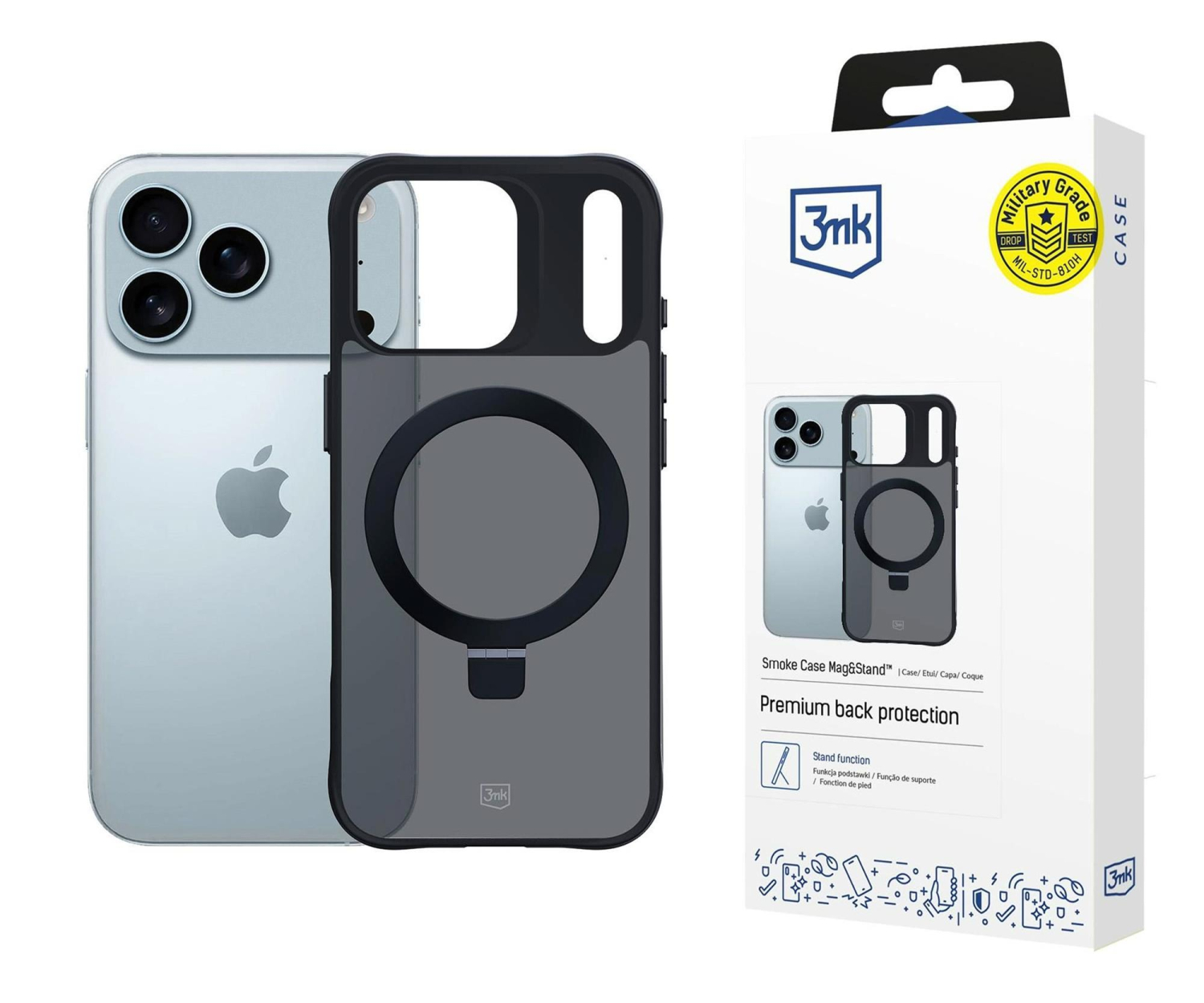 3mk Smoke Case Mag&Stand do iPhone 17 Pro Max