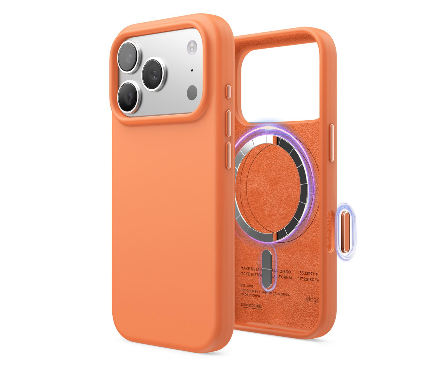 Elago Magsafe Silicon Case do iPhone 17 PRO Orange