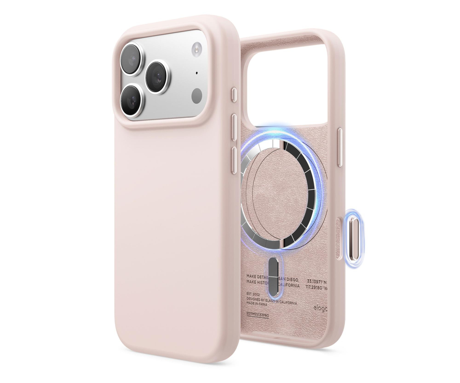 Elago Magsafe Silicon Case do iPhone 17 PRO Light Pink