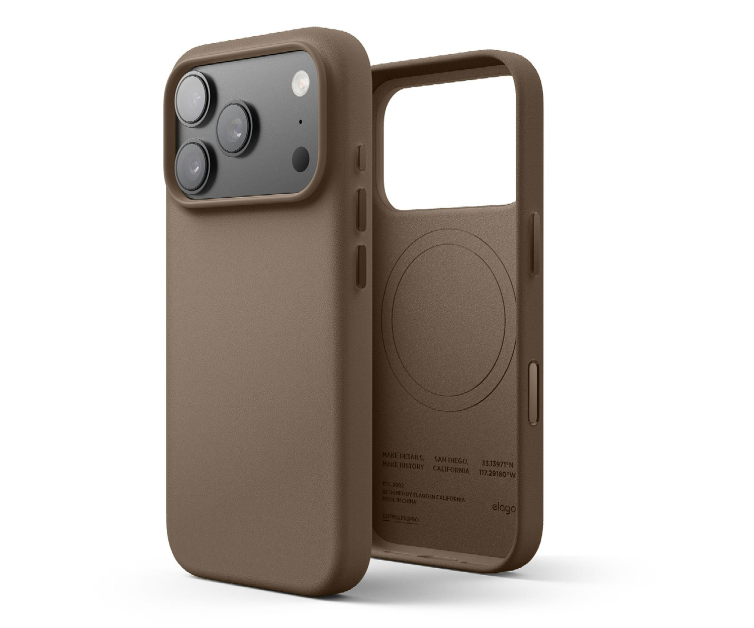 Elago MagSafe Leather Case do iPhone 17 PRO Taupe