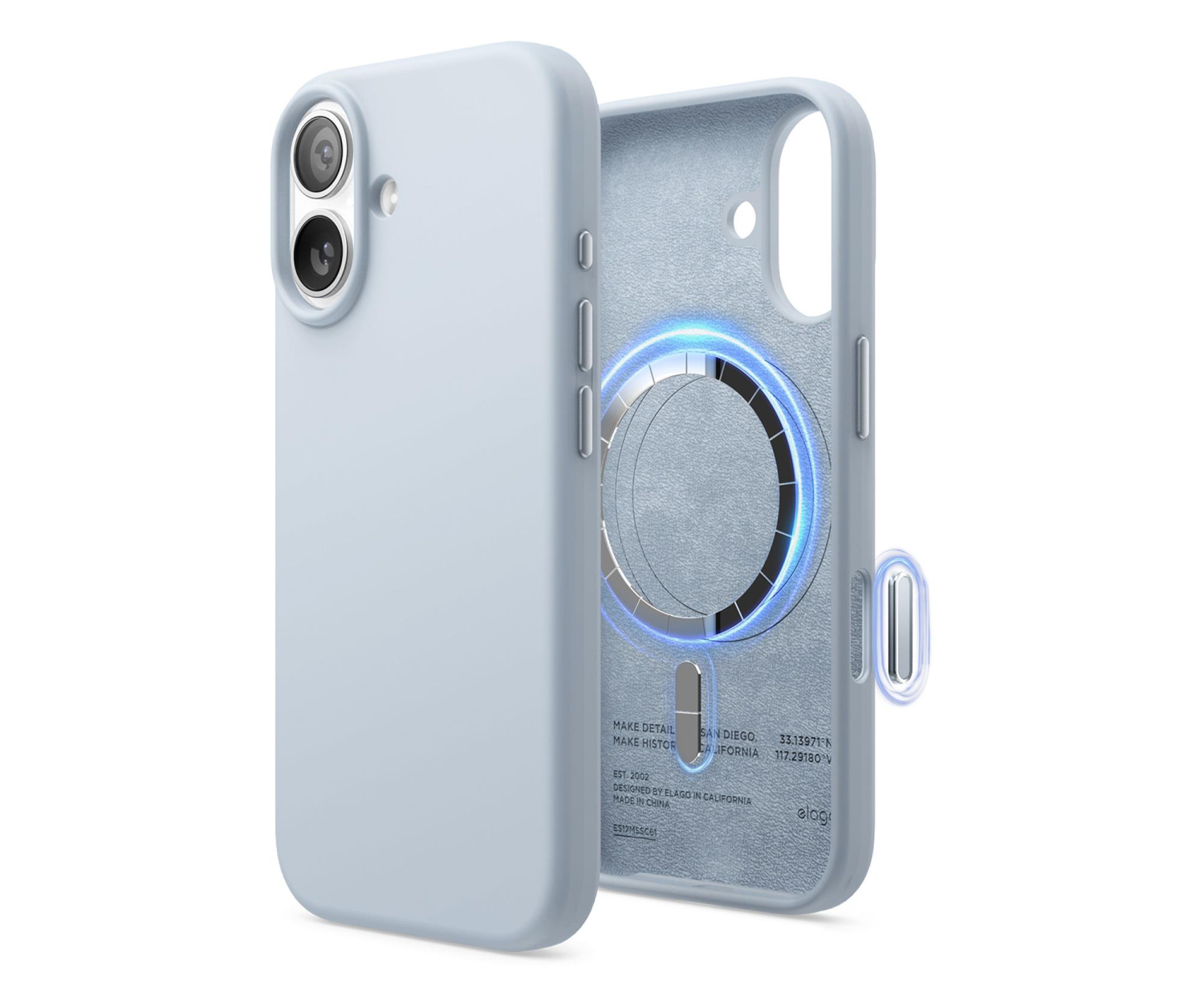 Elago Magsafe Silicon Case do iPhone 17 Light Blue