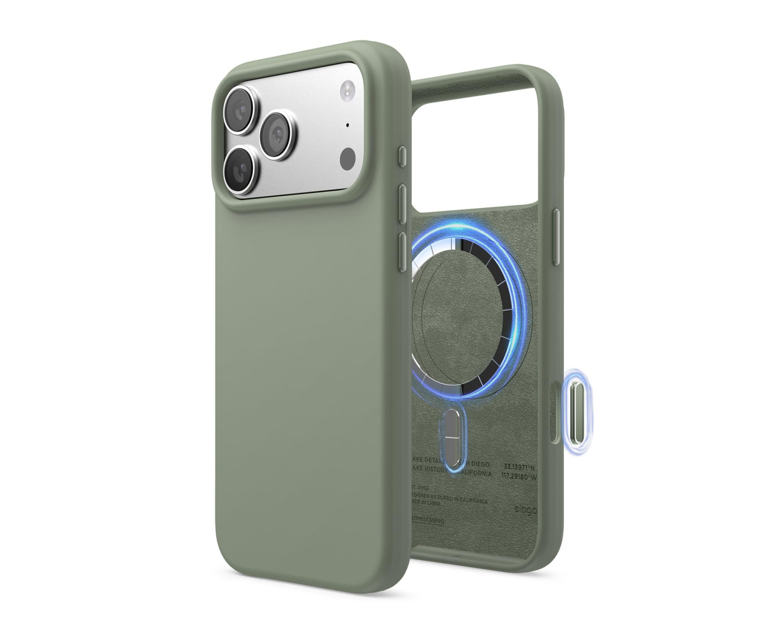 Elago Magsafe Silicon Case do iPhone 17 PRO Max Khaki Green