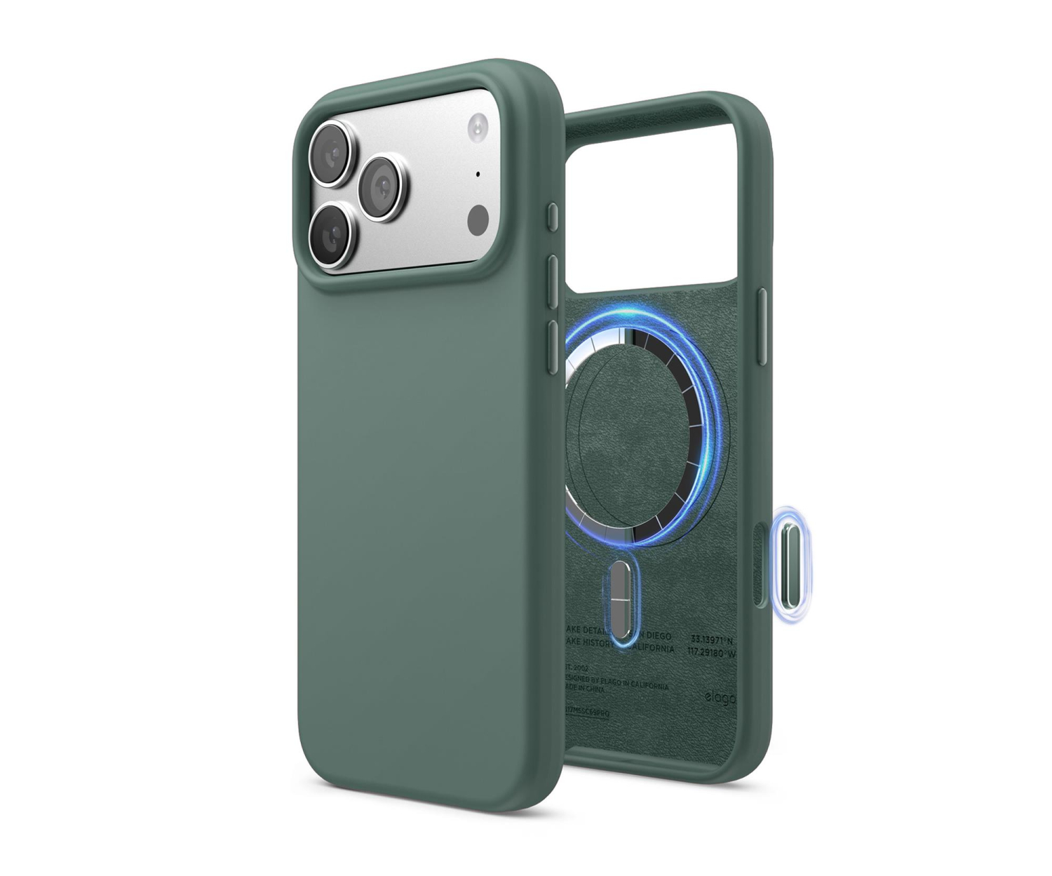 Elago Magsafe Silicon Case do iPhone 17 PRO Max Midnight Green