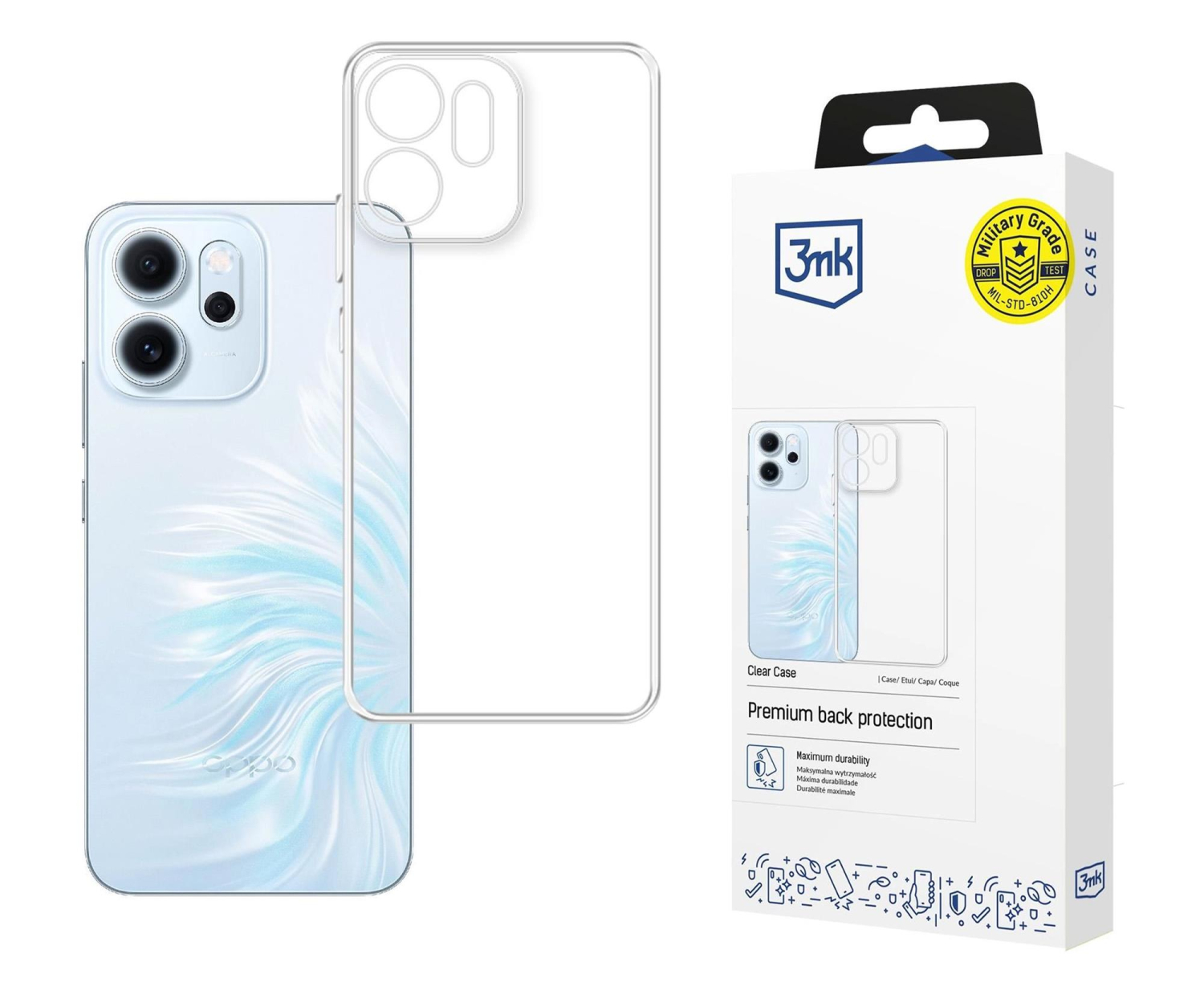 3mk Clear Case do Oppo Reno 14 F/ 14 FS 5G