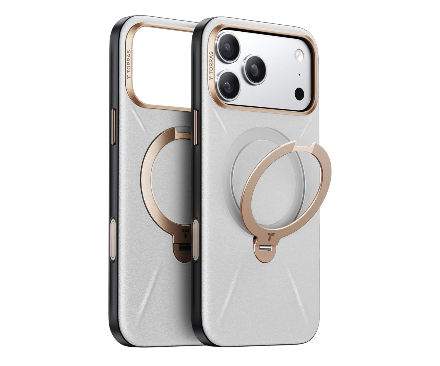 TORRAS QPRO Leather do iPhone 17 Pro (Pearl Grey)