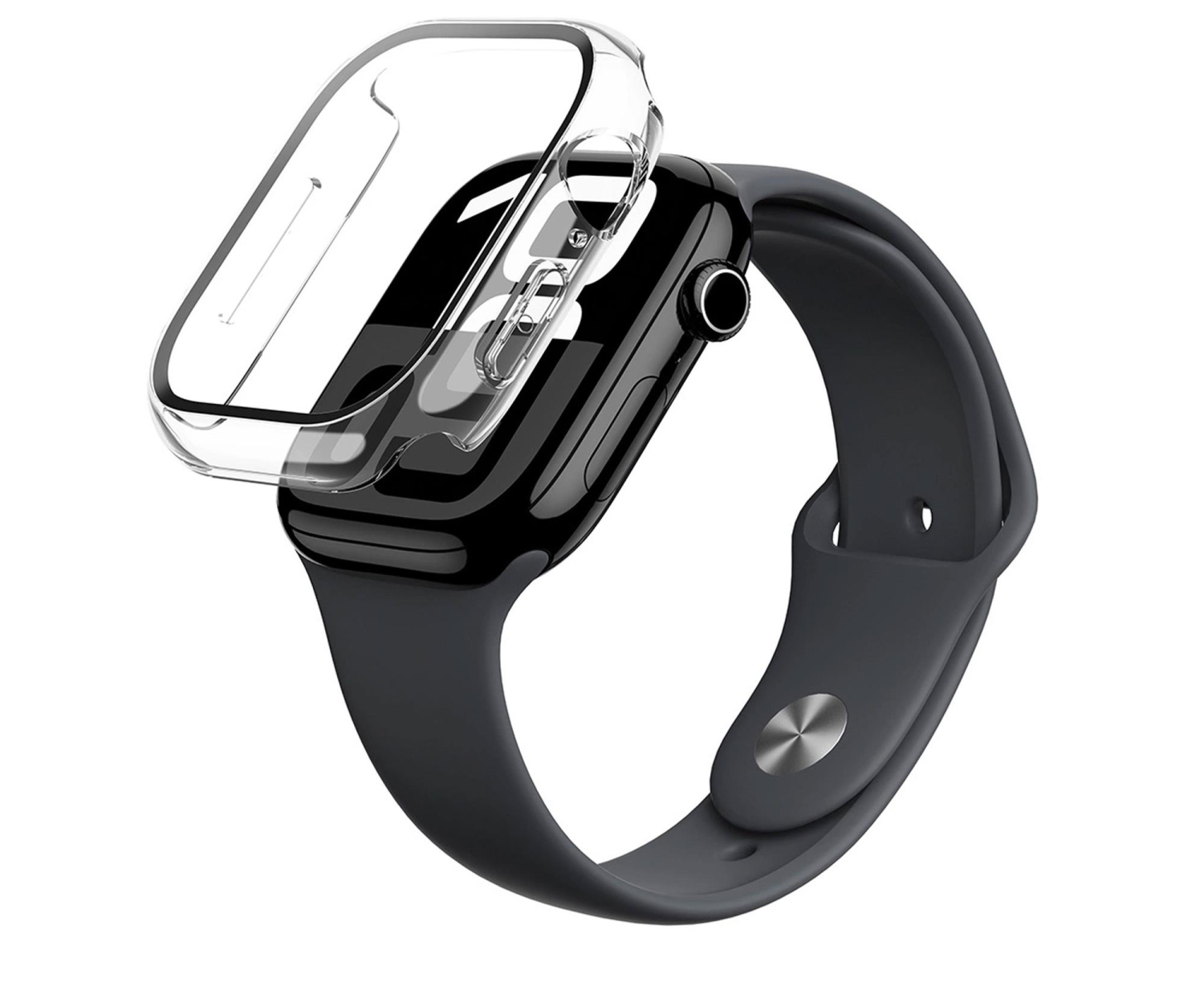 AmazingThing Etui ze szkłem hartowanym Radix Glass Apple Watch 46mm clear