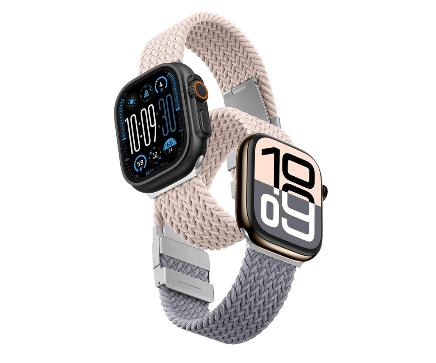 AmazingThing 2x Blend Band Apple Watch 45/46/49 mm różowo-szary/różowy