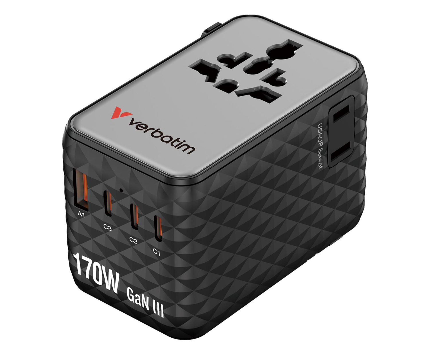 Verbatim Charge 'n' Travel 170W Universal Travel Adapter black