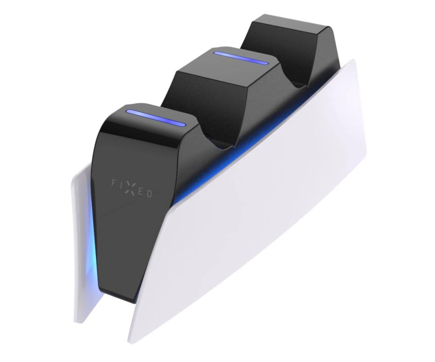 FIXED Dual Charger Stand do PS5 controller, black and white