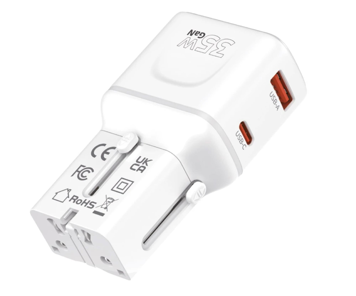 Mobile Origin Travel adapter 35W EU/US/UK/AU white
