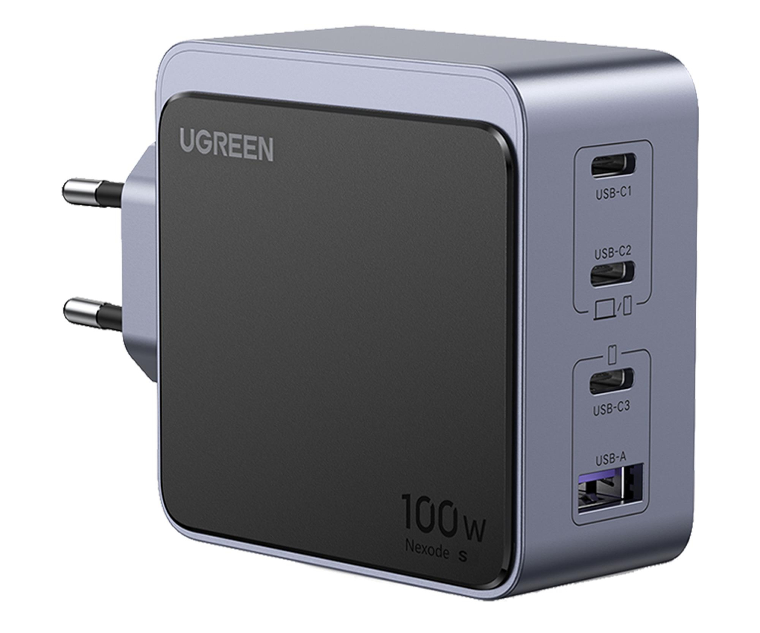 UGREEN Nexode Air S 100W, 3x USB-C, USB szara